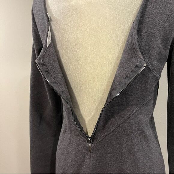 Athleta Illusion Elegant Gray long sleeve mini Dress - Picture 7 of 13